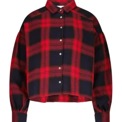 Bluse Sarah Short Red Check