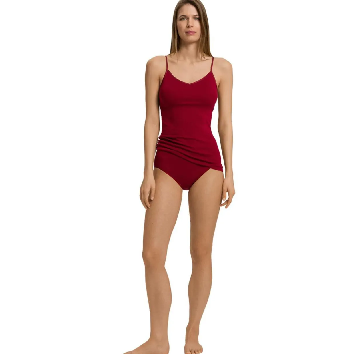 Cotton seamless Spaghetti Top Padded