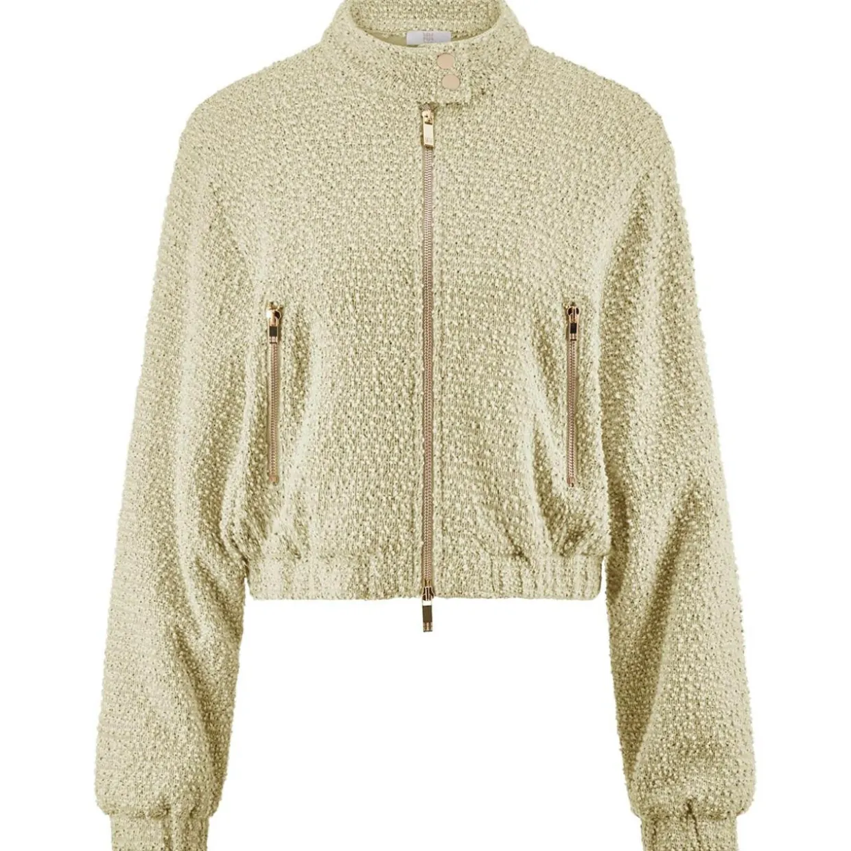 Cropped Bouclé-Jacke