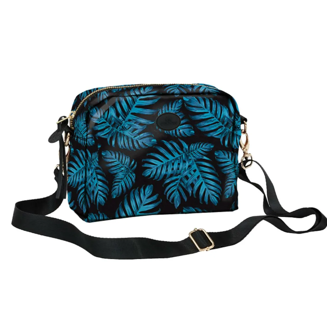 Easy Mini Bag Philodendron blue