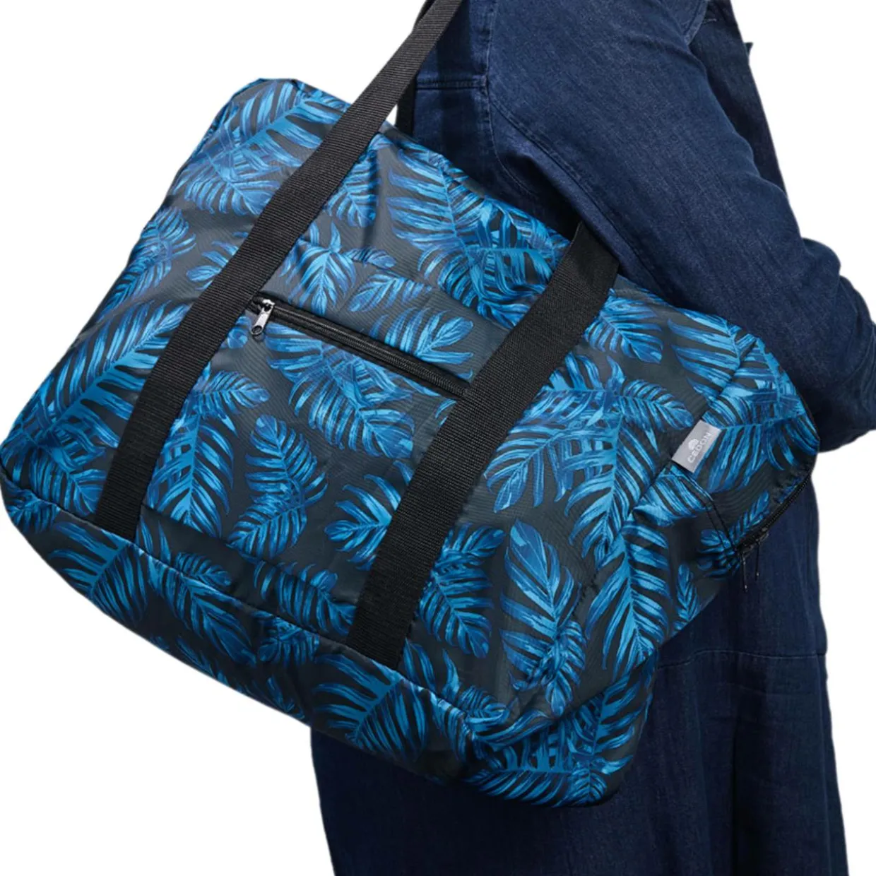 Easy Travelbag Philodendron blau