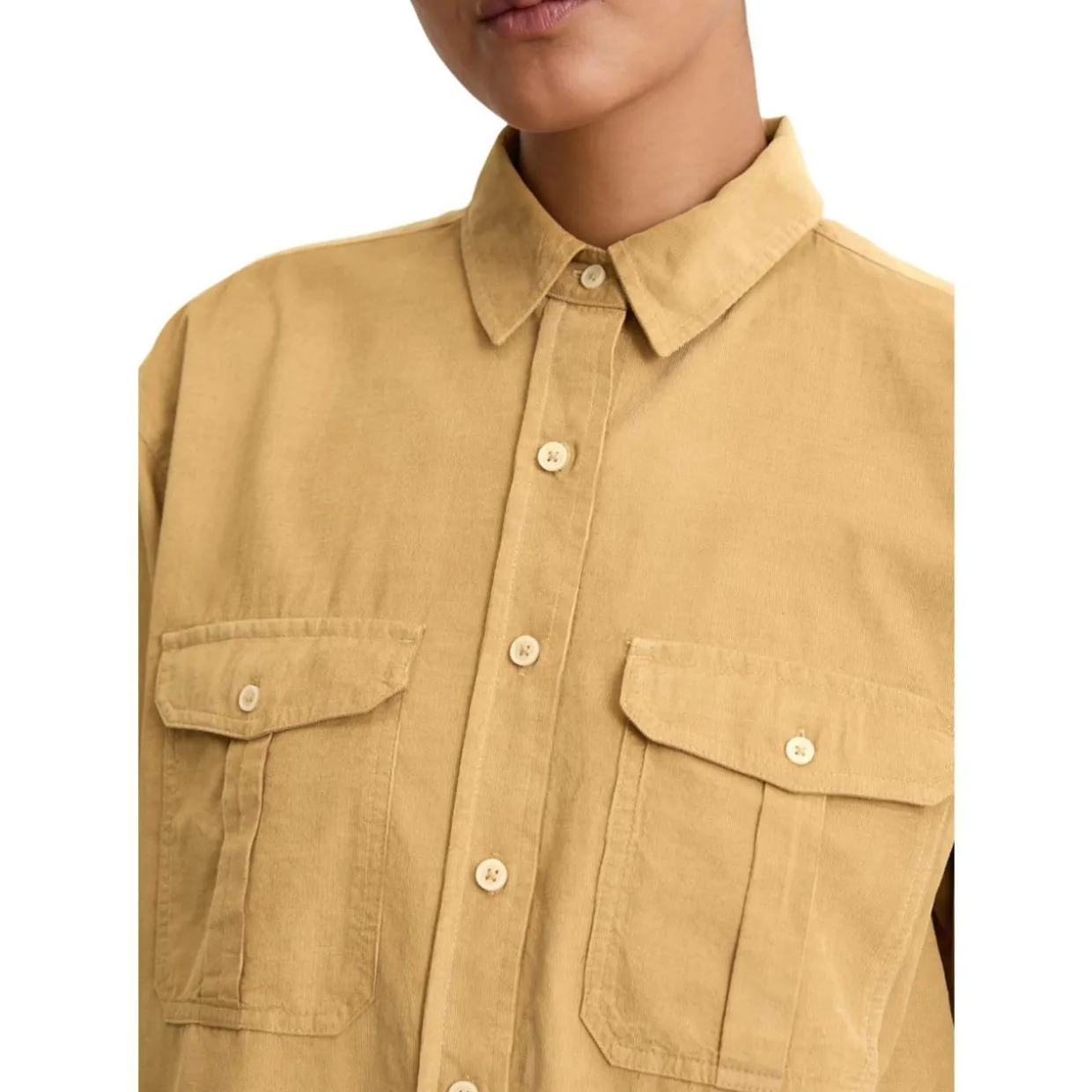 Feincord-bluse relaxed
