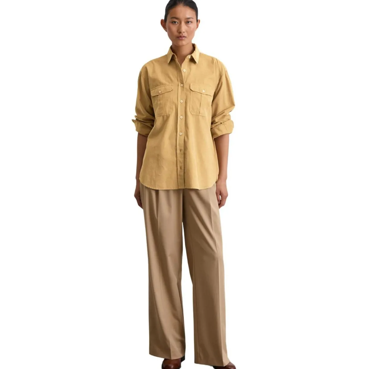 Feincord-bluse relaxed