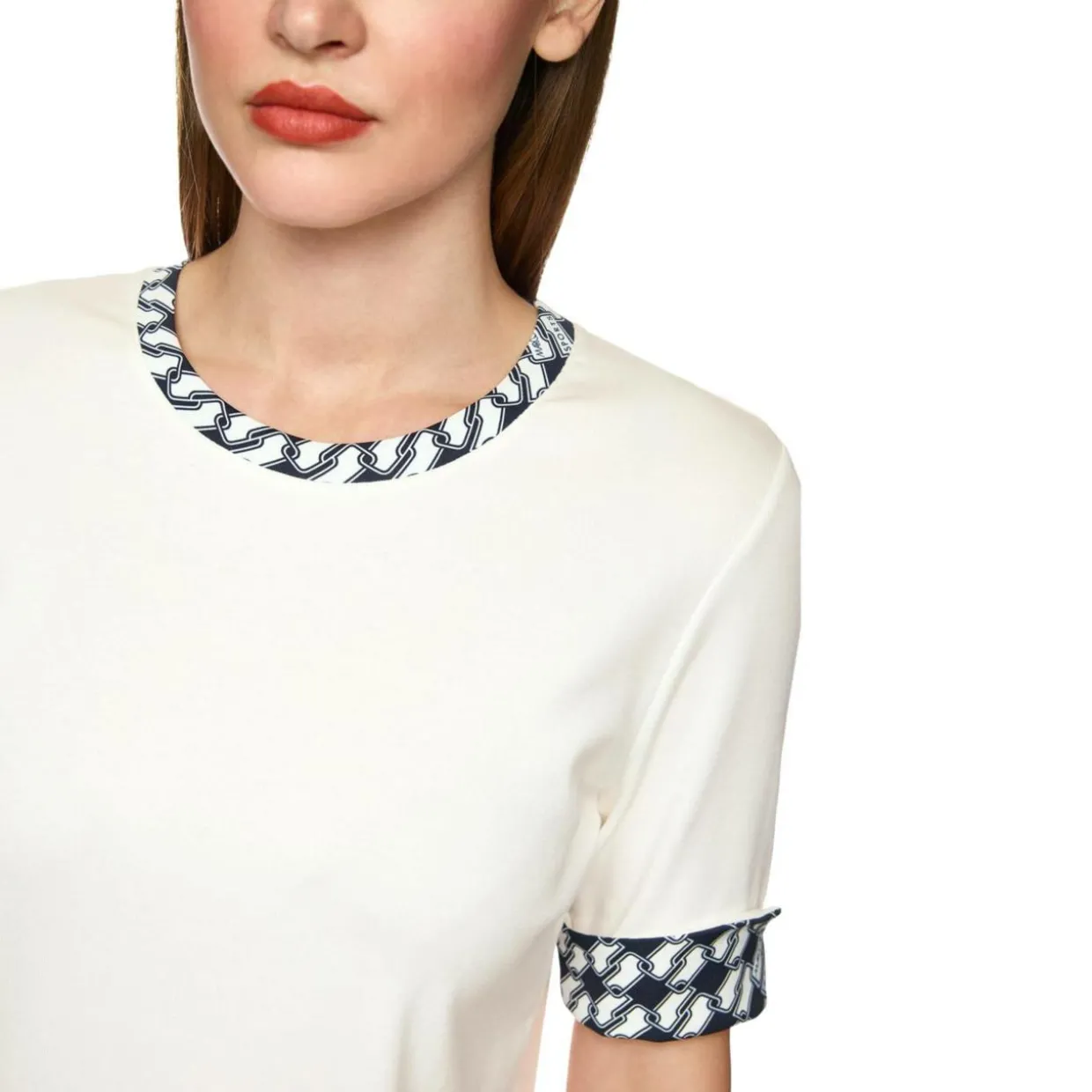 Jersey-shirt mit print-details