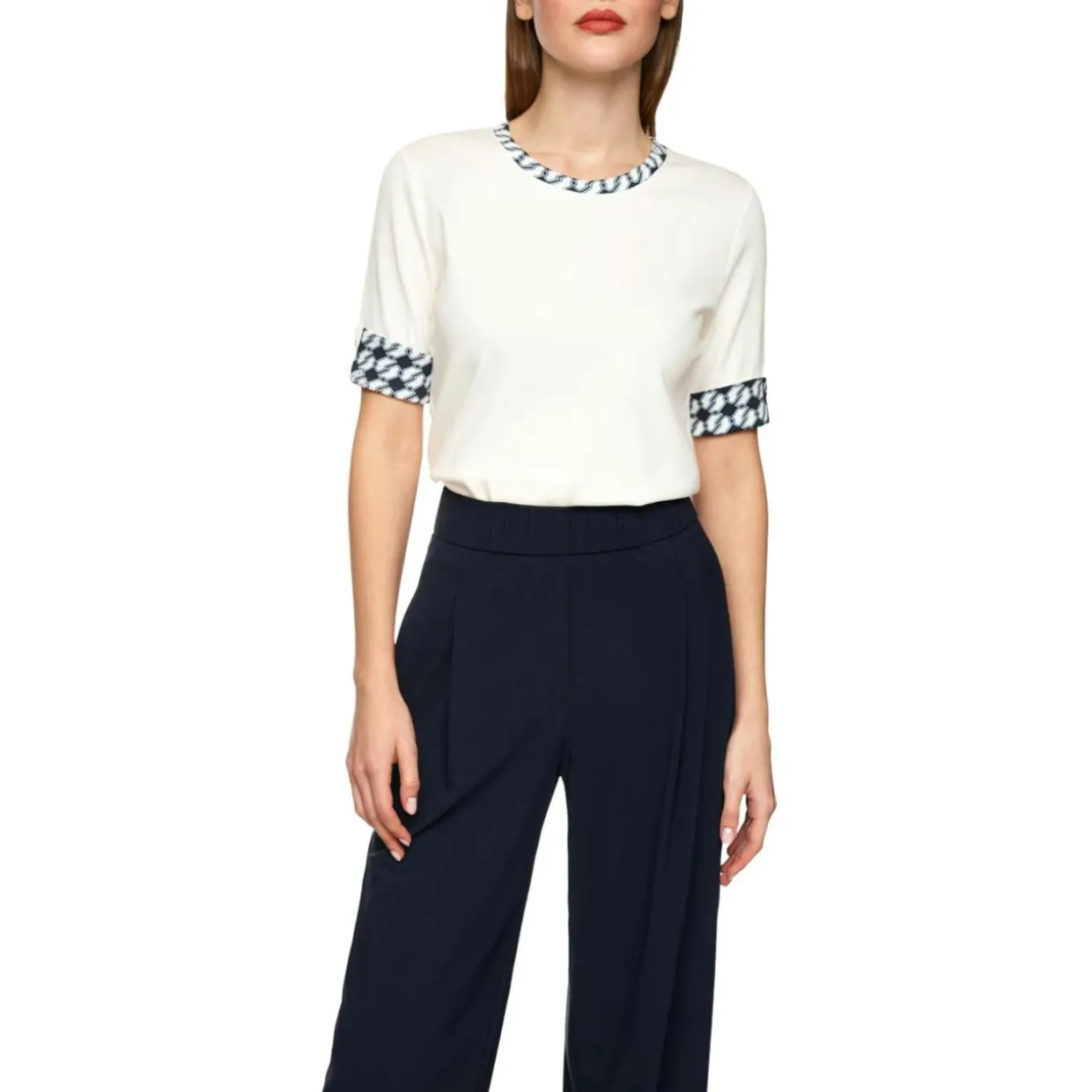Jersey-shirt mit print-details