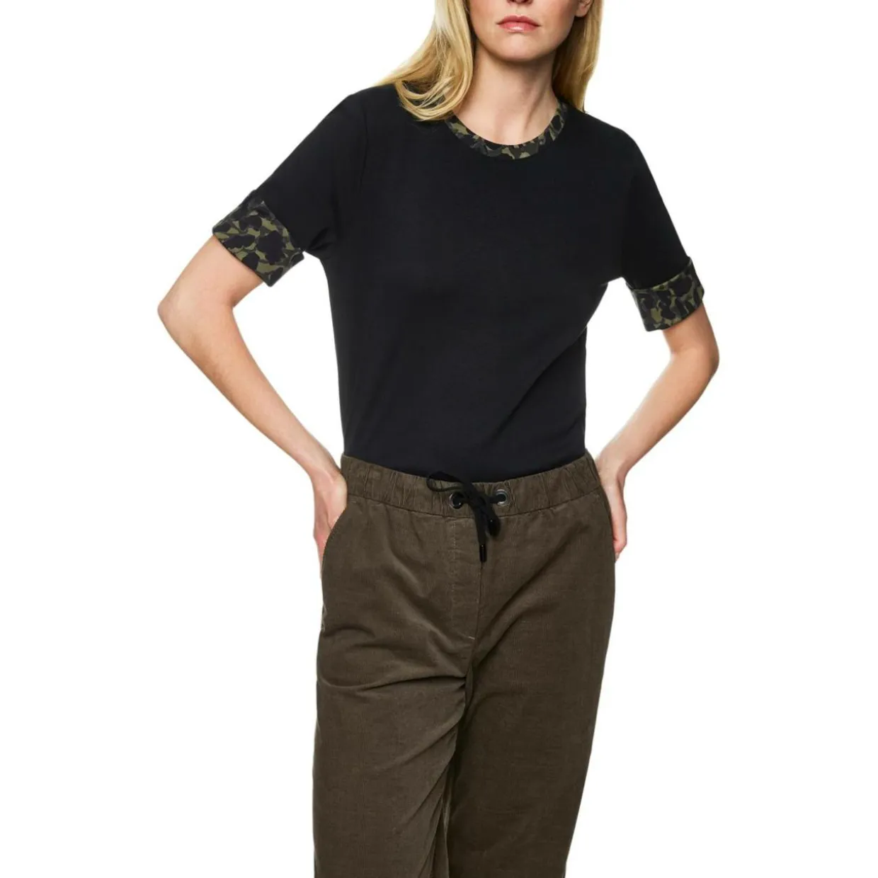 Jersey-shirt mit print-details