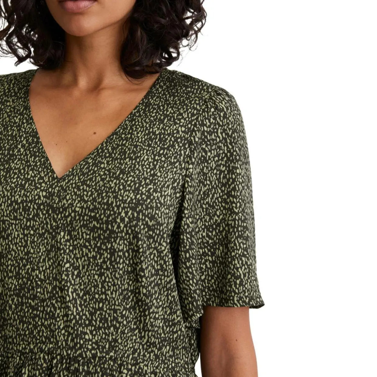 Kleid mit elastischer taille flared