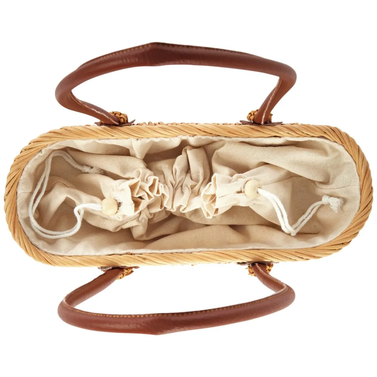 Korbtasche mit Baumwollfutter