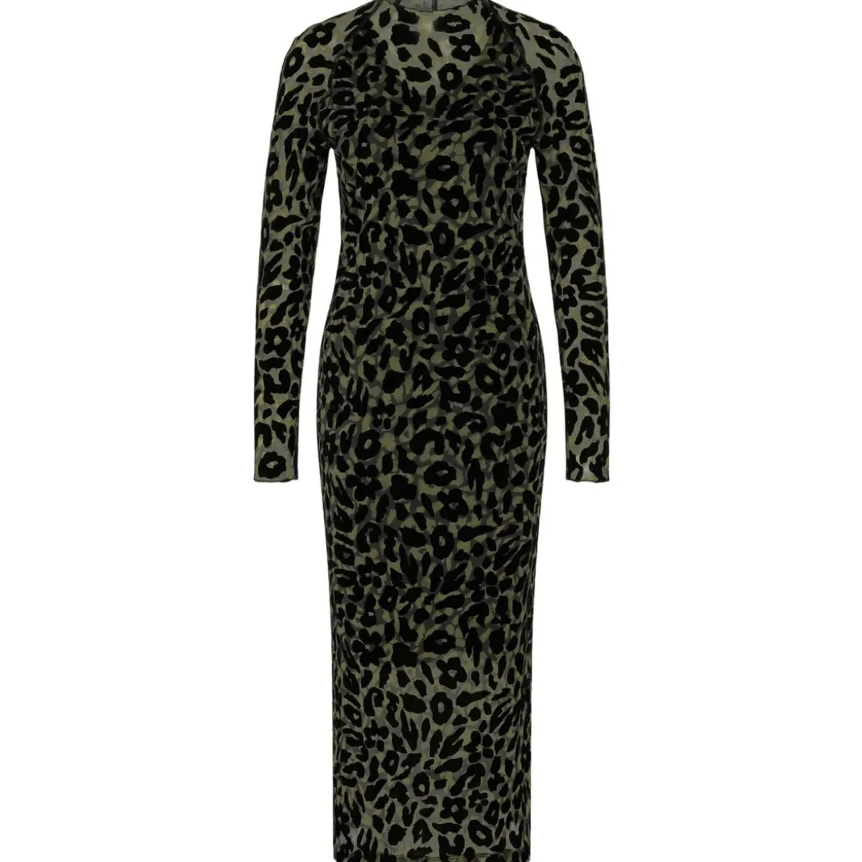Körpernahes maxikleid aus mesh
