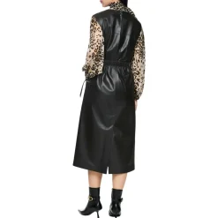 Leder-Maxikleid