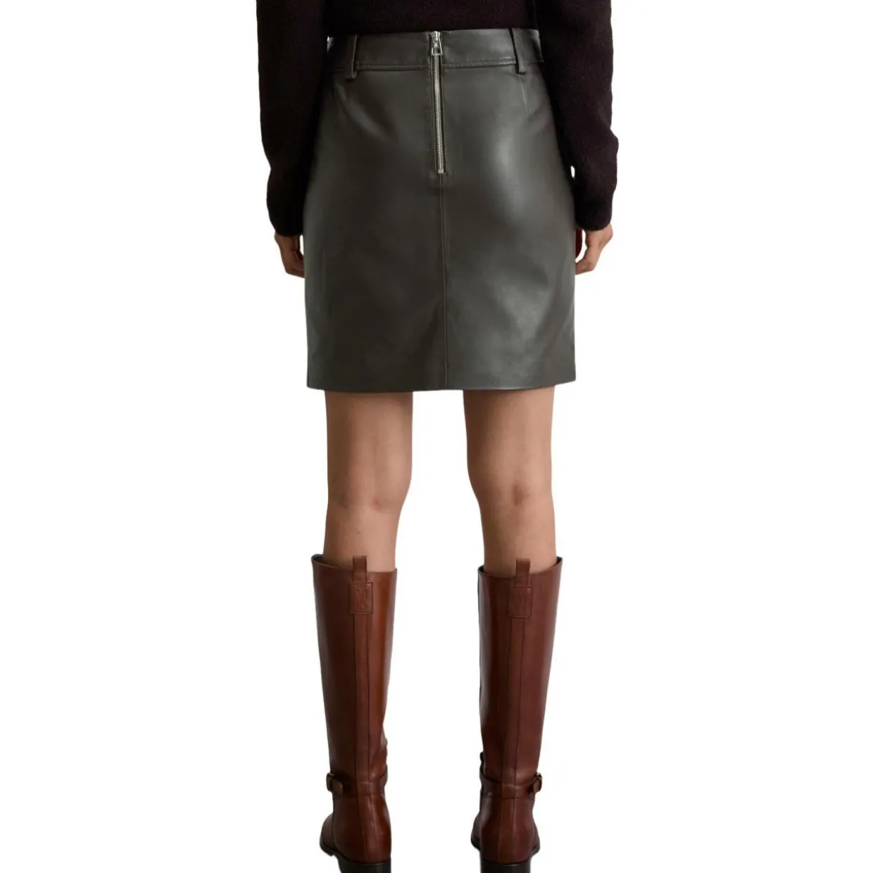 Leder-minirock regular