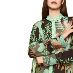 Leichte bluse mit floralem print