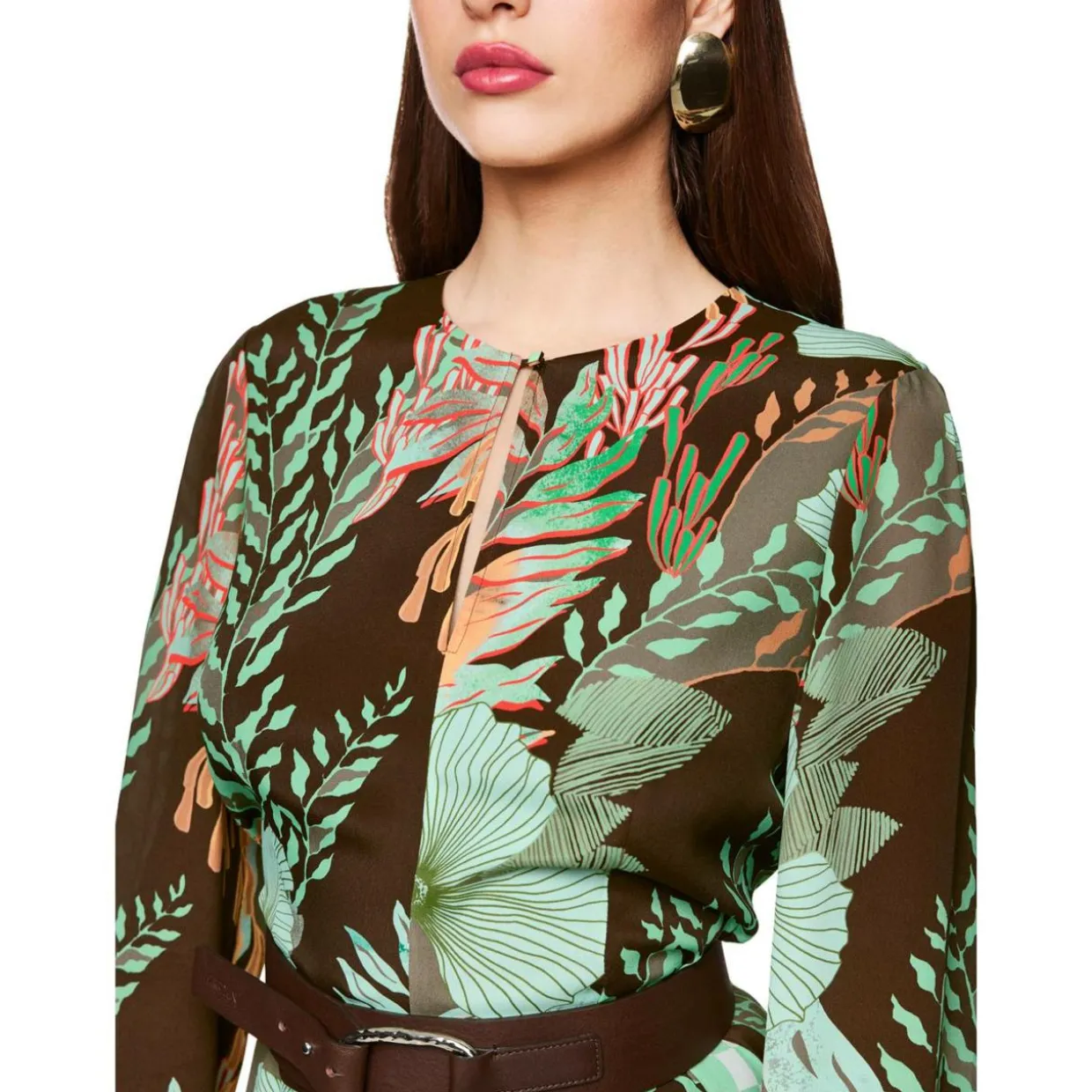 Maxikleid mit floralem print
