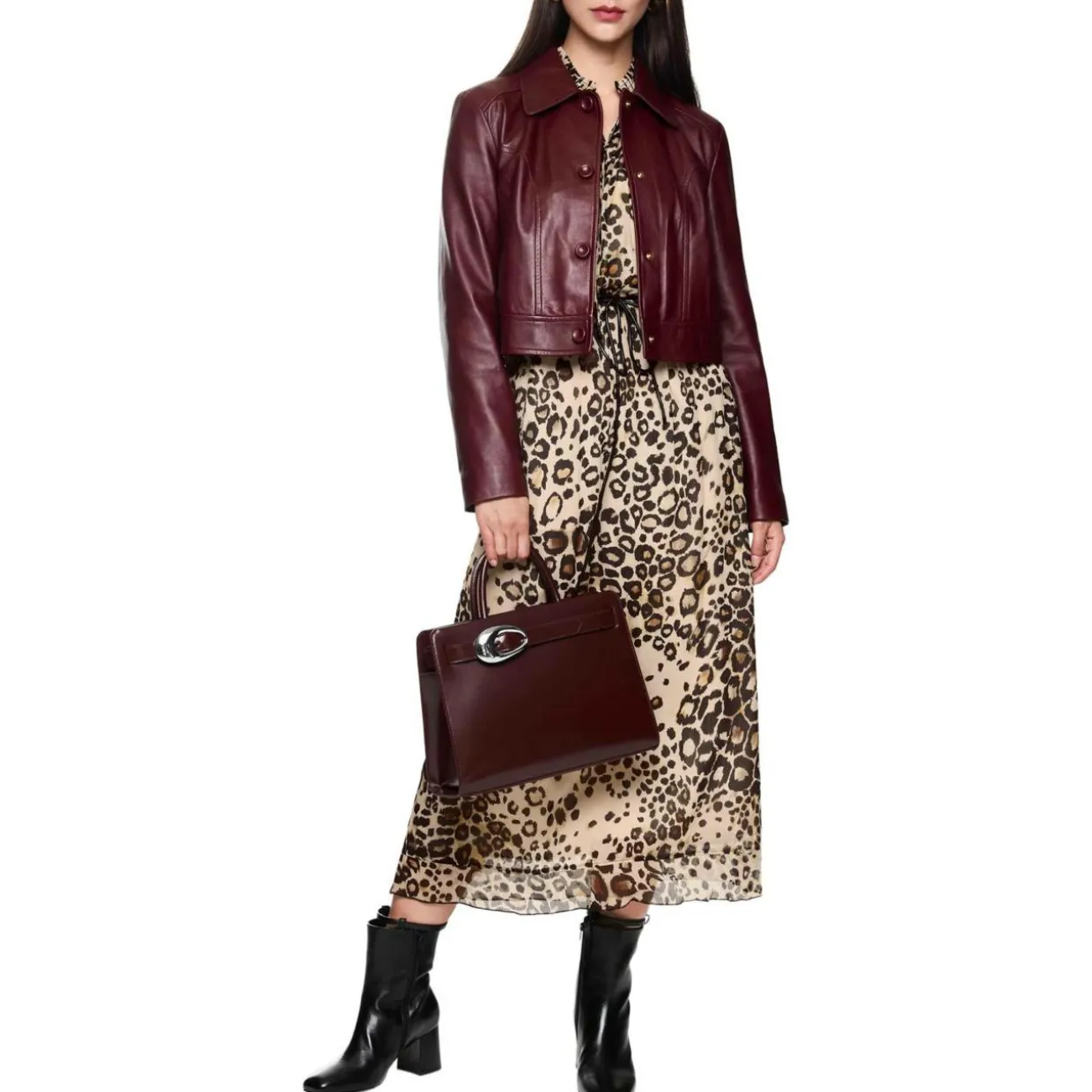 Maxi-Kleid mit Leo Print
