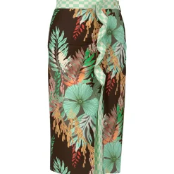 Midirock mit floralem print