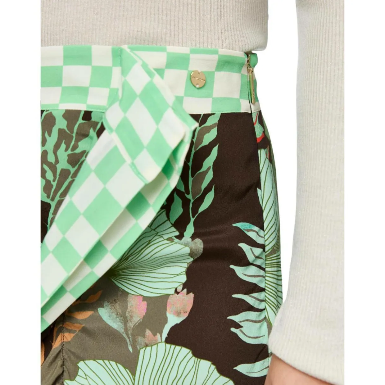 Midirock mit floralem print