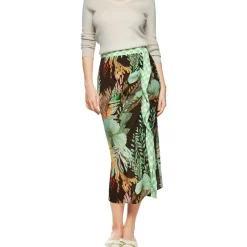 Midirock mit floralem print