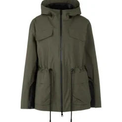 Outdoor jacke mit kordelzug