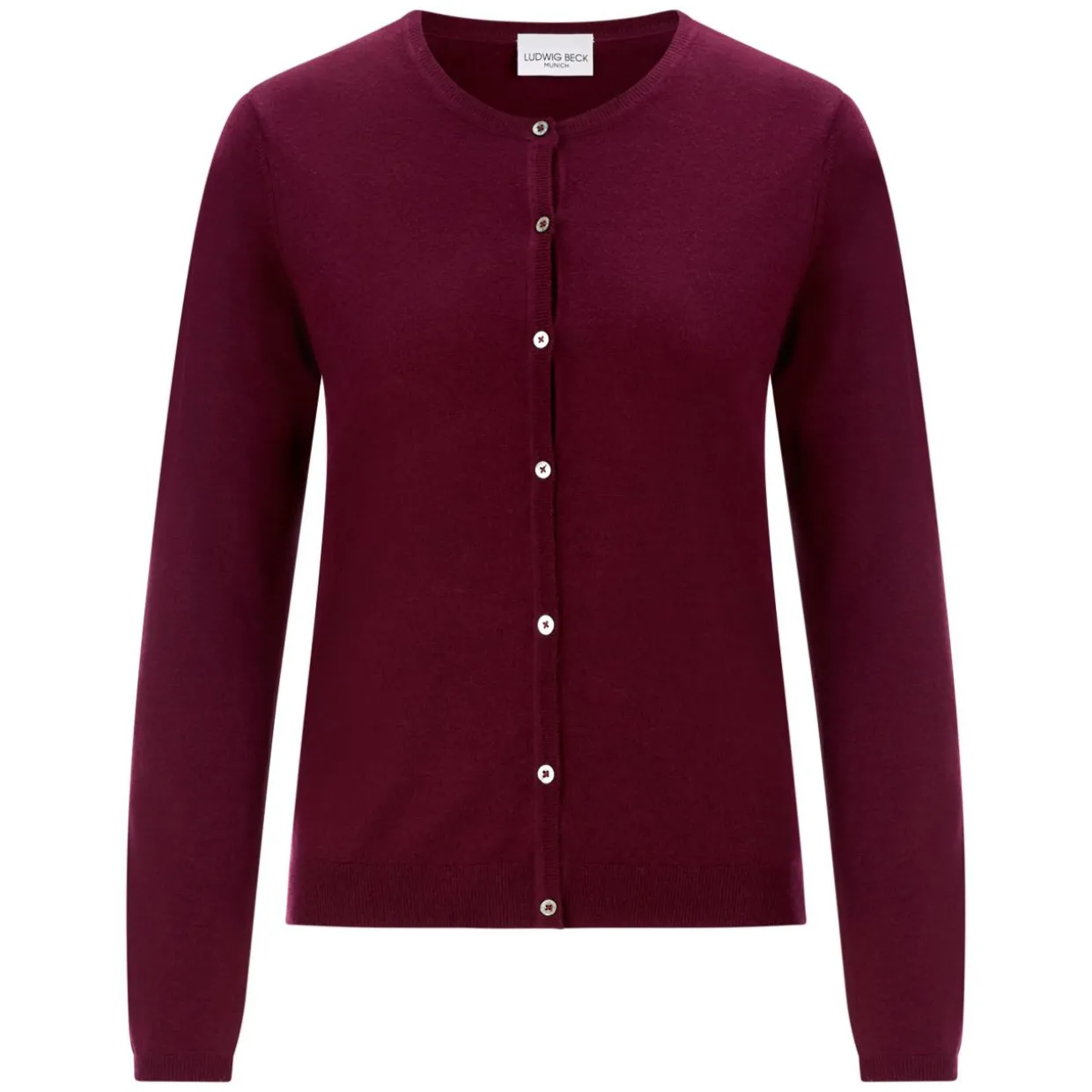 Schurwoll-Strickjacke