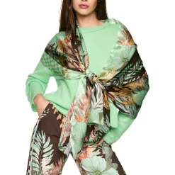 Seidenschal mit floralem print