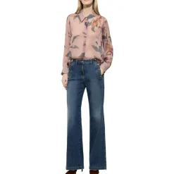 Silk Bluse mit floral-Print