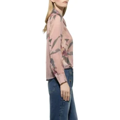 Silk Bluse mit floral-Print