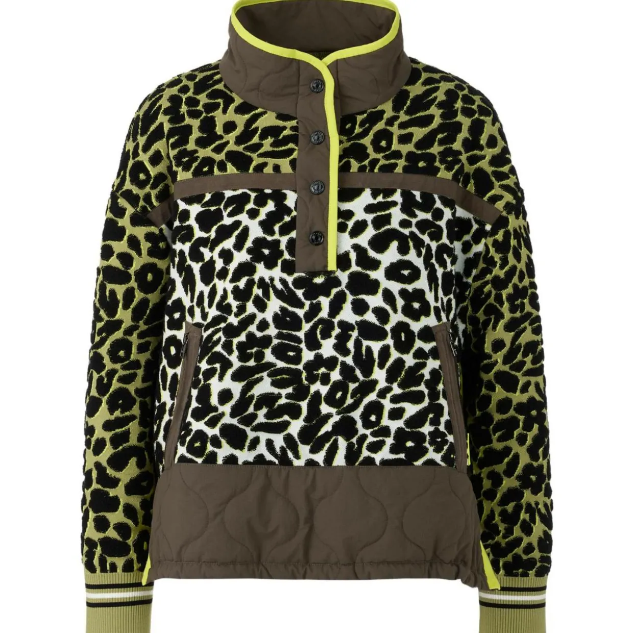 Trekking pullover mit 3d-effekt-strick