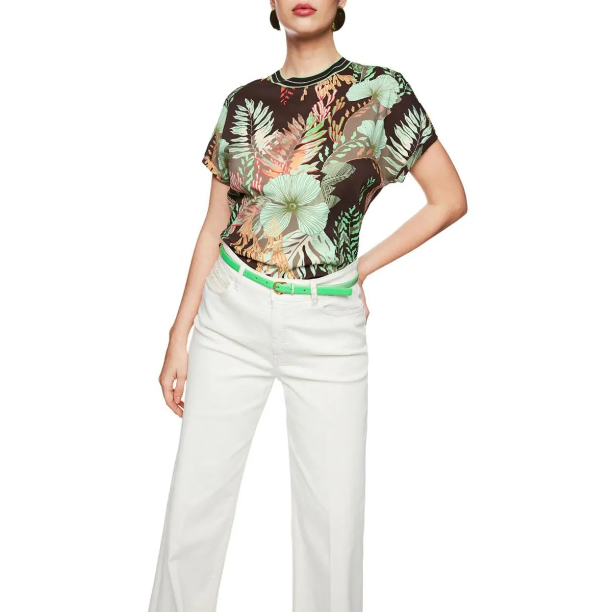 T-shirt mit floralem print
