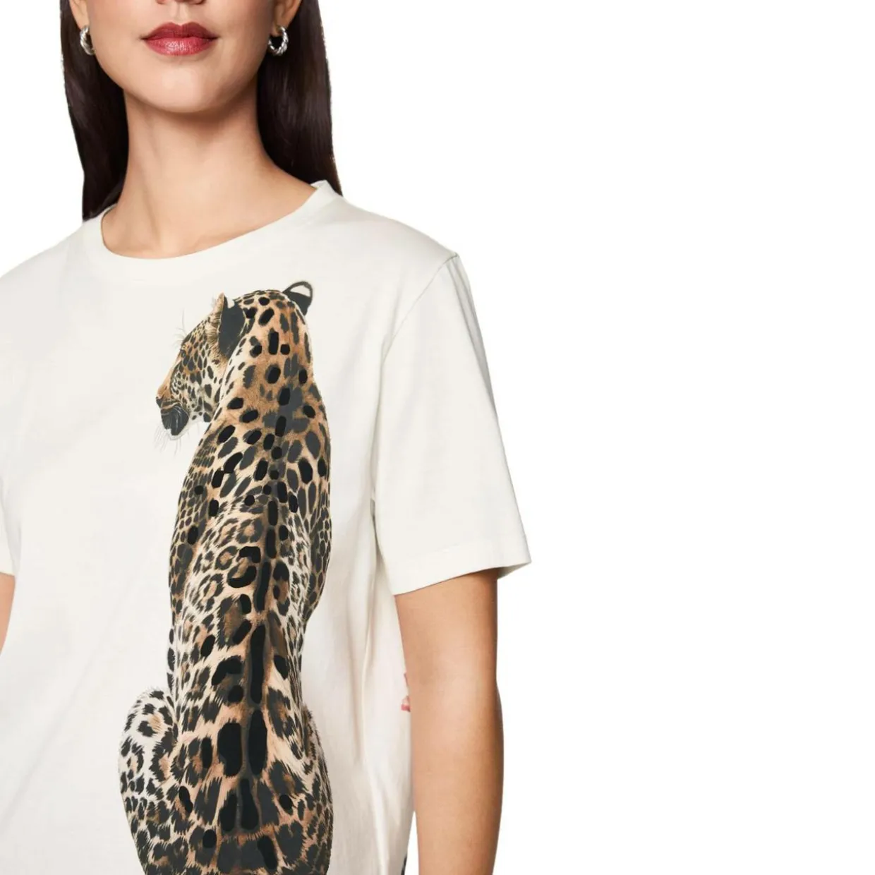 T-shirt mit leoparden druck