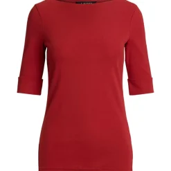 T-Shirt mit U-Boot-Ausschnitt