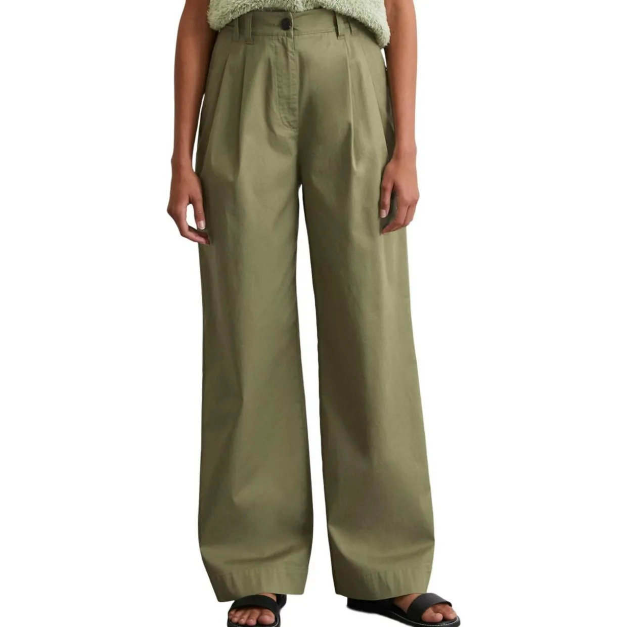 Weite bundfaltenhose